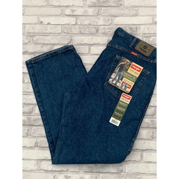 Wrangles Five Star Men's Jeans Dark Stonewash Size 40 x 32 - Picture 4 of 10